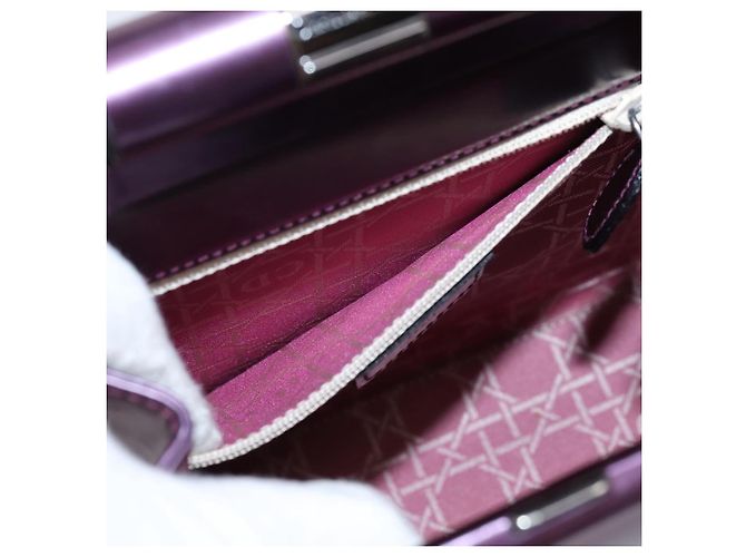 Christian Dior Hand Bag Patent leather Purple - vista 21