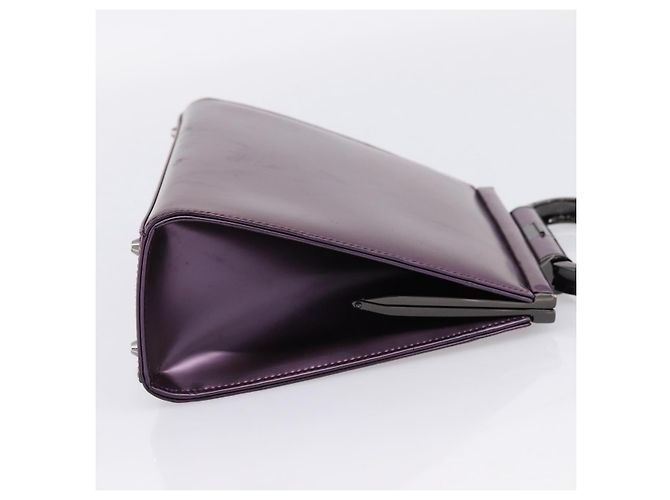 Christian Dior Hand Bag Patent leather Purple - vista 4