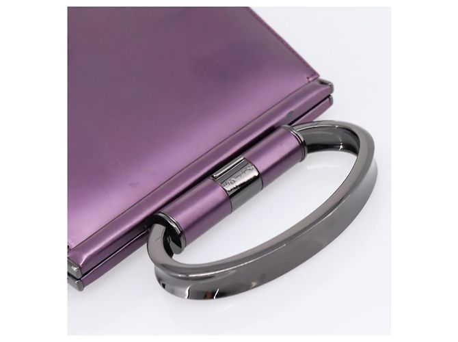 Christian Dior Hand Bag Patent leather Purple - vista 7