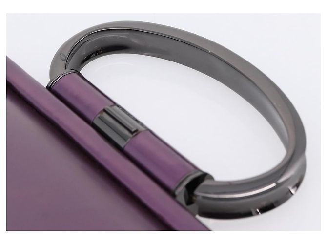 Christian Dior Hand Bag Patent leather Purple - vista 8
