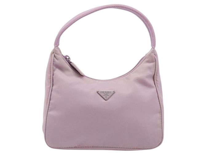 PRADA Accessory Pouch Nylon Pink Silver - vista 13