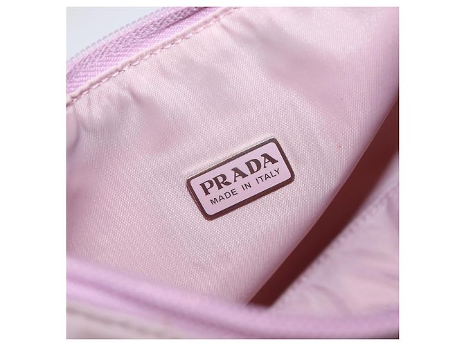 PRADA Accessory Pouch Nylon Pink Silver - vista 22
