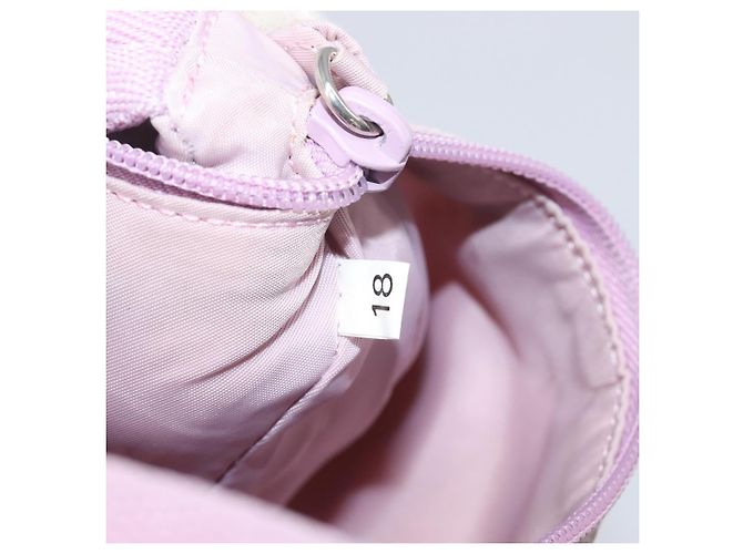 PRADA Accessory Pouch Nylon Pink Silver - vista 26