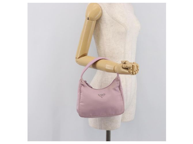 PRADA Accessory Pouch Nylon Pink Silver - vista 27