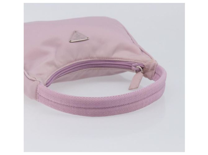 PRADA Accessory Pouch Nylon Pink Silver - vista 6