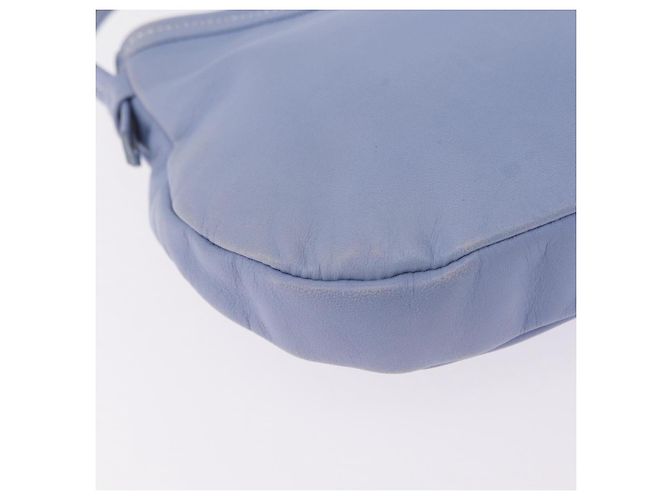 Salvatore Ferragamo Vala Shoulder Bag Leather Light Blue Silver - vista 11
