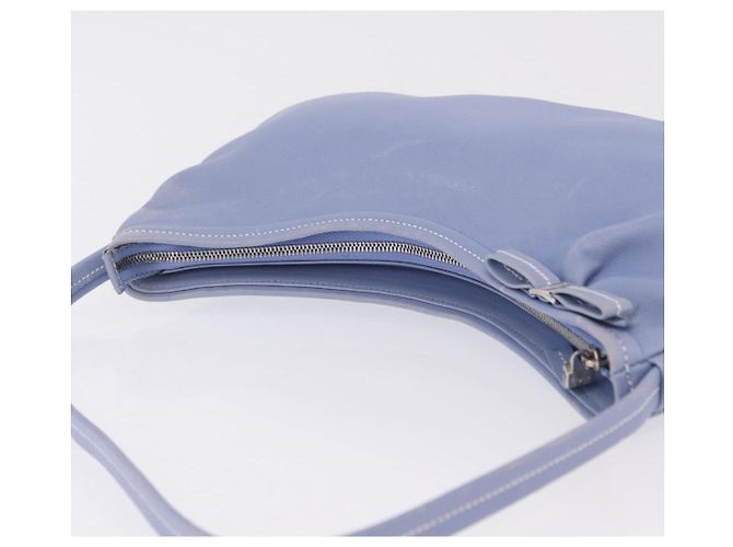 Salvatore Ferragamo Vala Shoulder Bag Leather Light Blue Silver - vista 15