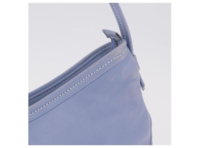 Salvatore Ferragamo Vala Shoulder Bag Leather Light Blue Silver - vista 3