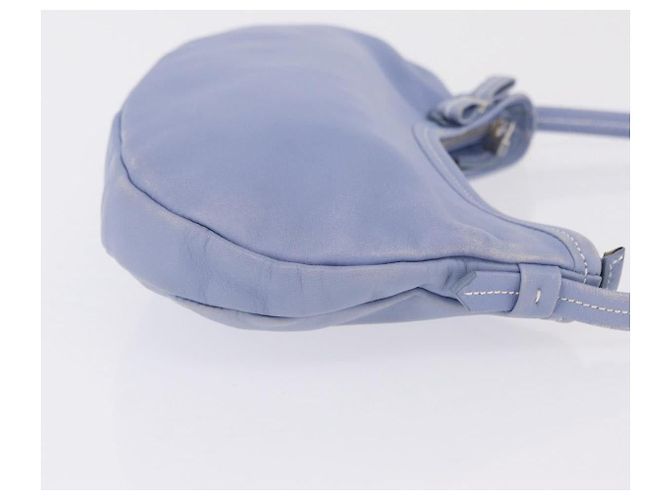 Salvatore Ferragamo Vala Shoulder Bag Leather Light Blue Silver - vista 7