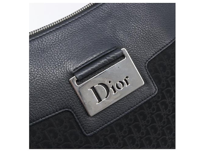 Christian Dior Trotter Canvas Street Chic Shoulder Bag Black Silver - vista 16