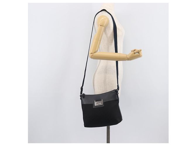 Christian Dior Trotter Canvas Street Chic Shoulder Bag Black Silver - vista 25