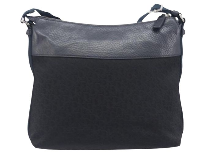 Christian Dior Trotter Canvas Street Chic Shoulder Bag Black Silver - vista 3