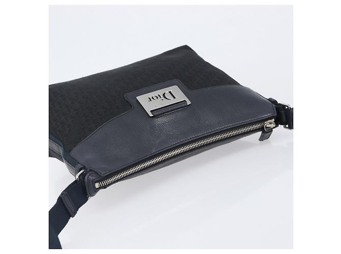 Christian Dior Trotter Canvas Street Chic Shoulder Bag Black Silver - vista 6