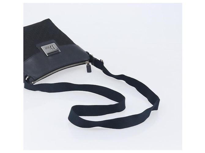 Christian Dior Trotter Canvas Street Chic Shoulder Bag Black Silver - vista 7
