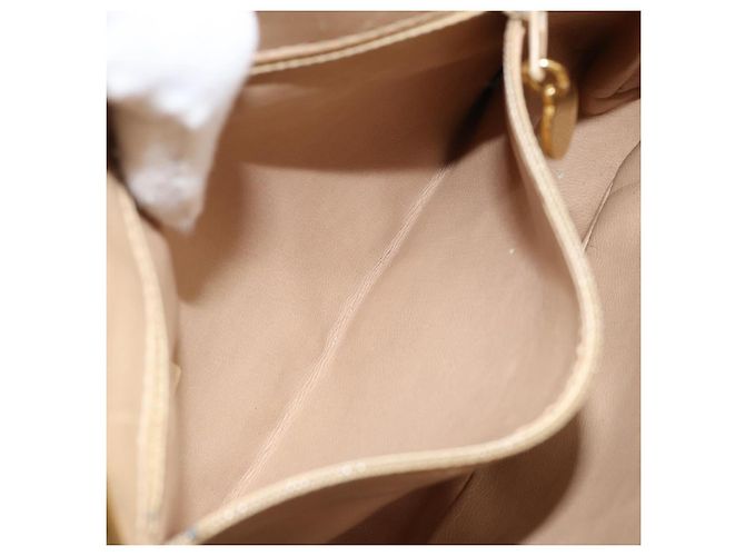 CHANEL Matelasse Chain Shoulder Bag Lamb Skin Beige Gold CC - vista 22