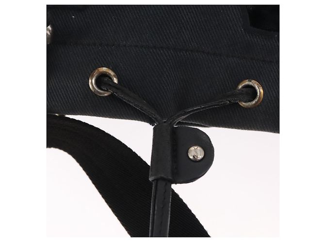 Autre Marque SAINT LAURENT Kahala Tote Bag Canvas Black Silver 123435 - vista 12