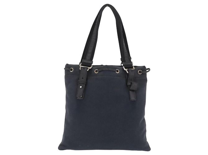 Autre Marque SAINT LAURENT Kahala Tote Bag Canvas Black Silver 123435 - vista 2