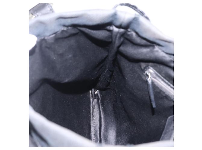 Autre Marque SAINT LAURENT Kahala Tote Bag Canvas Black Silver 123435 - vista 25