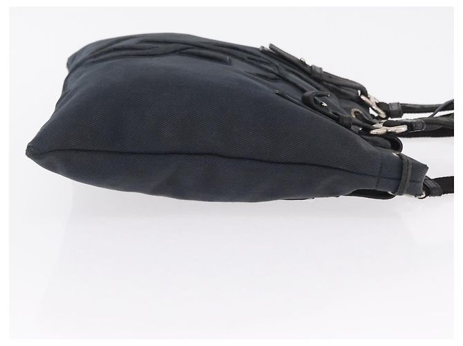 Autre Marque SAINT LAURENT Kahala Tote Bag Canvas Black Silver 123435 - vista 3