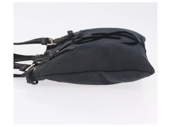 Autre Marque SAINT LAURENT Kahala Tote Bag Canvas Black Silver 123435 - vista 4