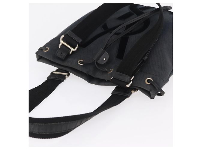 Autre Marque SAINT LAURENT Kahala Tote Bag Canvas Black Silver 123435 - vista 6