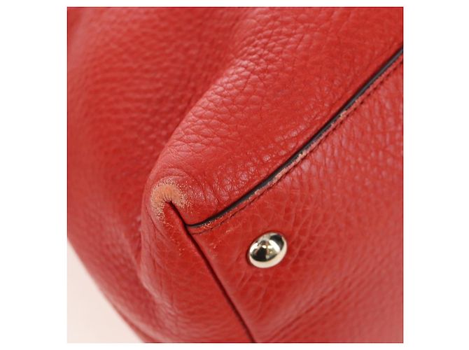 GUCCI Soho Hand Bag Leather 2way Orange Gold 308362 - vista 13