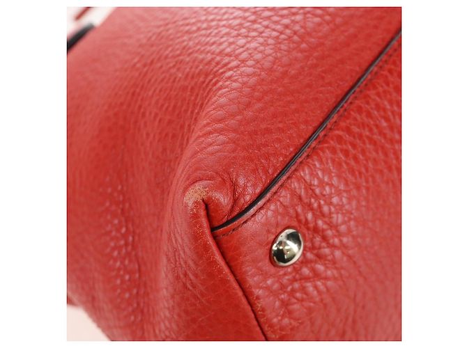 GUCCI Soho Hand Bag Leather 2way Orange Gold 308362 - vista 15