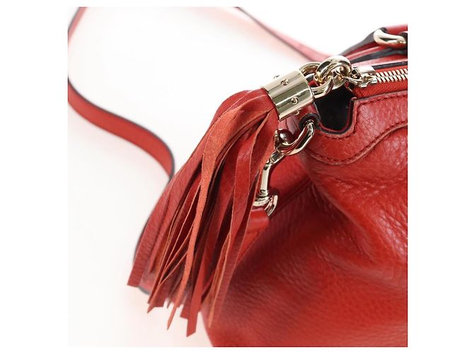 GUCCI Soho Hand Bag Leather 2way Orange Gold 308362 - vista 19