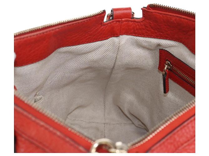 GUCCI Soho Hand Bag Leather 2way Orange Gold 308362 - vista 23