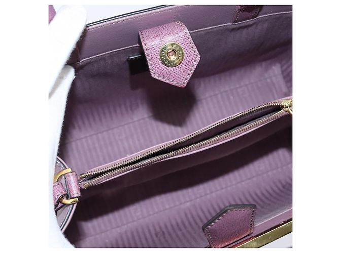 FENDI PETITE 2JOURS Hand Bag Leather Purple Gold - vista 11