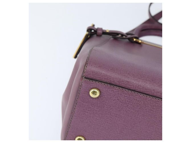 FENDI PETITE 2JOURS Hand Bag Leather Purple Gold - vista 15