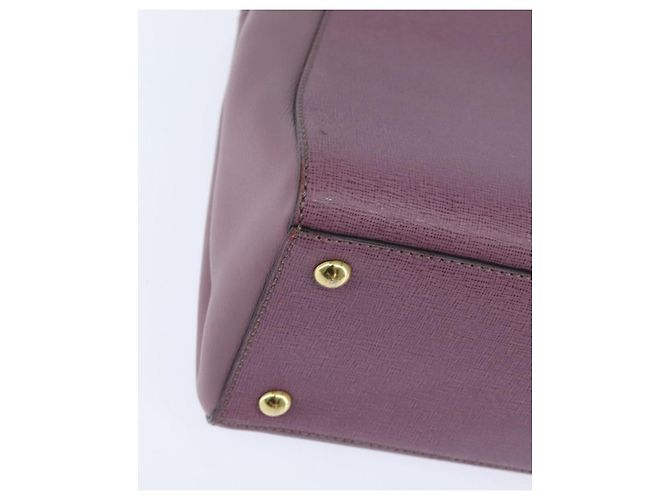 FENDI PETITE 2JOURS Hand Bag Leather Purple Gold - vista 17