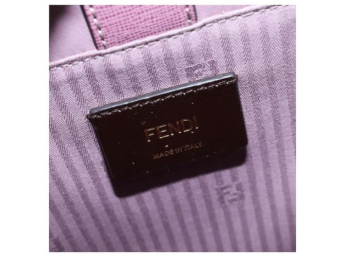FENDI PETITE 2JOURS Hand Bag Leather Purple Gold - vista 19