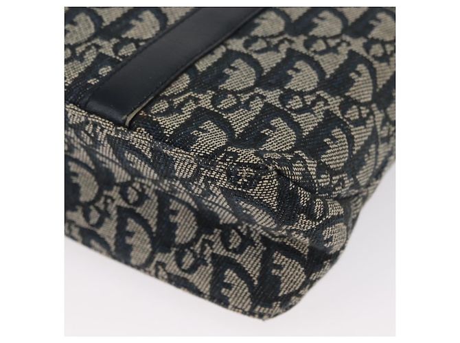 Christian Dior Trotter Canvas Hand Bag Navy Gold - vista 14
