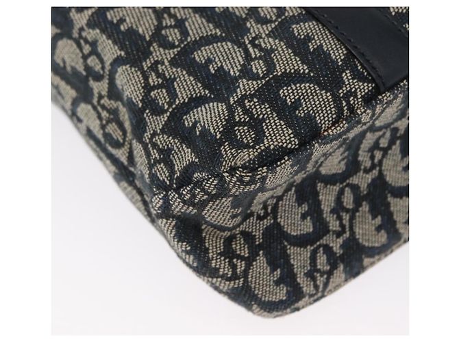 Christian Dior Trotter Canvas Hand Bag Navy Gold - vista 15