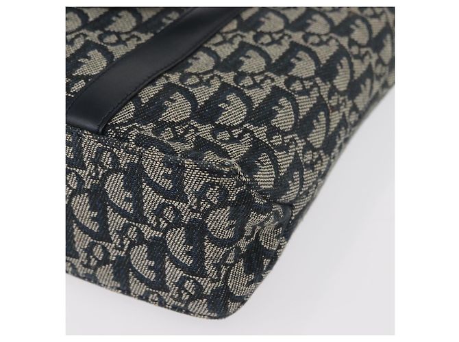 Christian Dior Trotter Canvas Hand Bag Navy Gold - vista 16