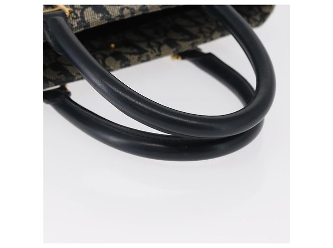 Christian Dior Trotter Canvas Hand Bag Navy Gold - vista 7
