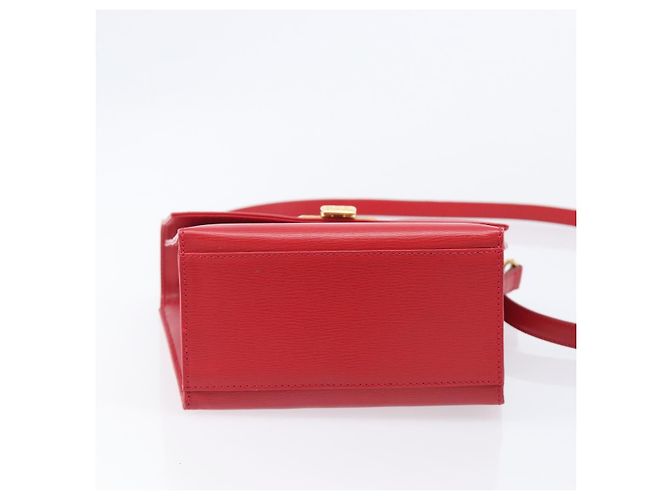 Christian Dior Hand Bag Leather 2way Red Gold - vista 16