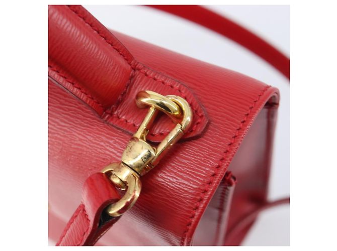 Christian Dior Hand Bag Leather 2way Red Gold - vista 21