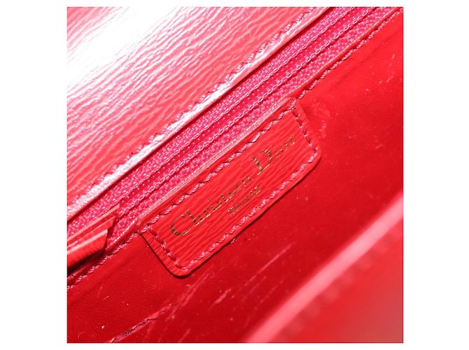 Christian Dior Hand Bag Leather 2way Red Gold - vista 23