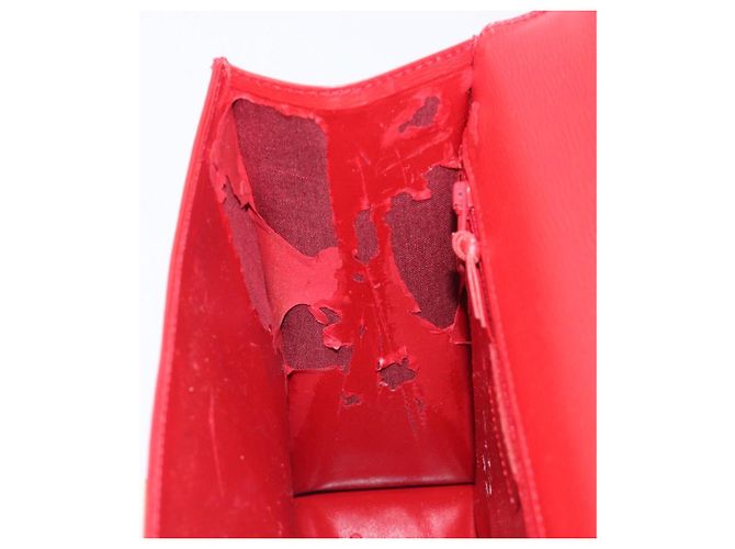Christian Dior Hand Bag Leather 2way Red Gold - vista 26