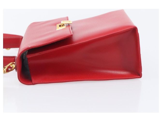 Christian Dior Hand Bag Leather 2way Red Gold - vista 4