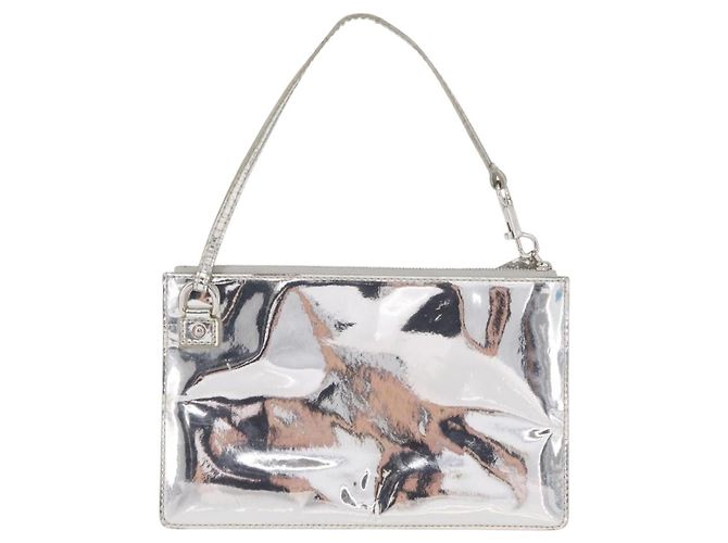 LOUIS VUITTON Monogram Miroir Pochette Platt Pouch Silver M95277 LV - vista 2