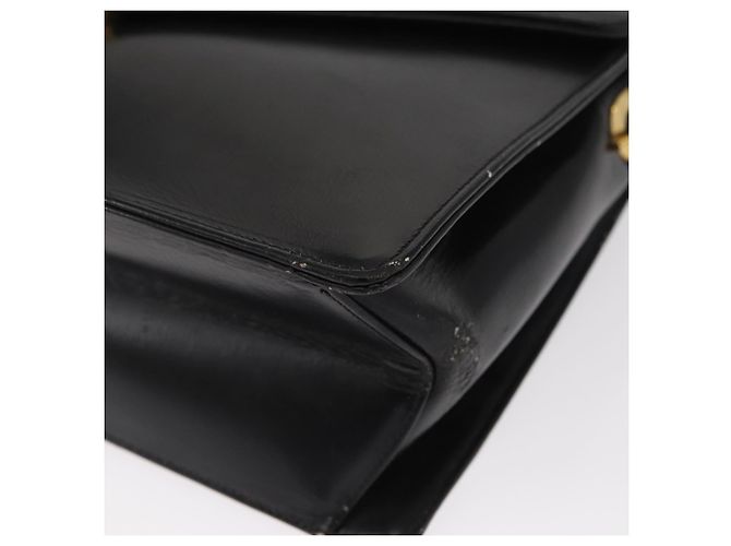 Christian Dior Shoulder Bag Leather Black Gold - vista 14