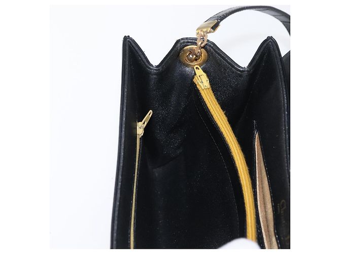 Christian Dior Shoulder Bag Leather Black Gold - vista 20