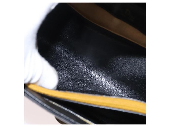 Christian Dior Shoulder Bag Leather Black Gold - vista 21