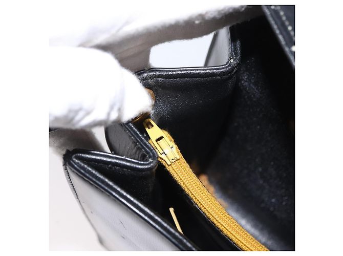Christian Dior Shoulder Bag Leather Black Gold - vista 23