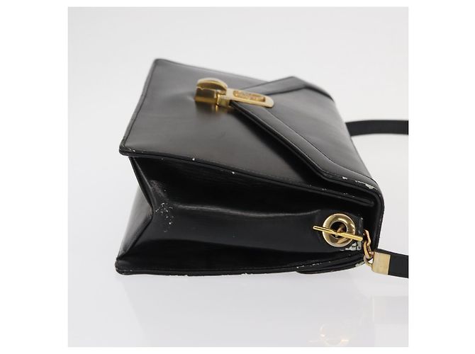Christian Dior Shoulder Bag Leather Black Gold - vista 3