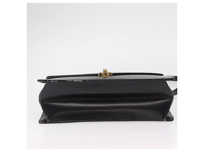 Christian Dior Shoulder Bag Leather Black Gold - vista 5