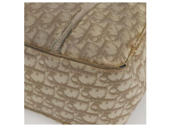 Christian Dior Trotter Canvas Romantic Hand Bag PVC Beige Silver - vista 15